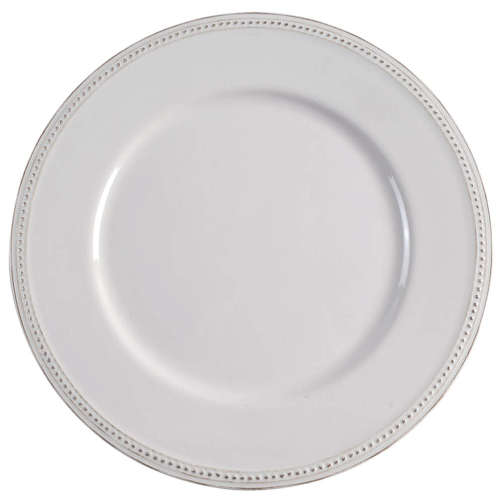 Rhone White Dinner Plate by Kiss That Frog-1