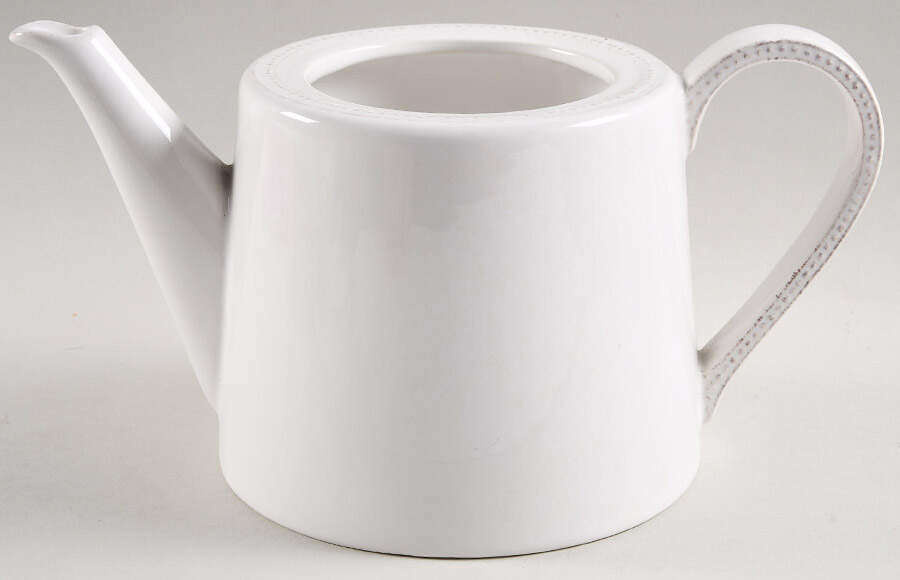 Rhone White Teapot No Lid by Kiss That Frog-1