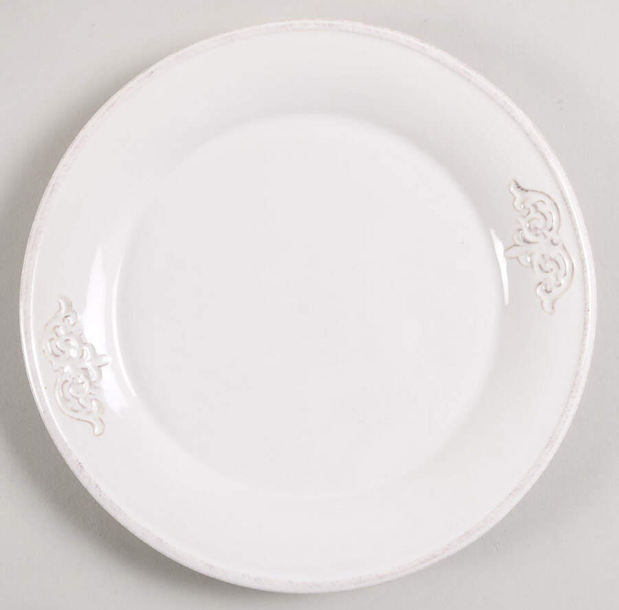 Versailles White Salad/Dessert Plate by Kiss That Frog-1