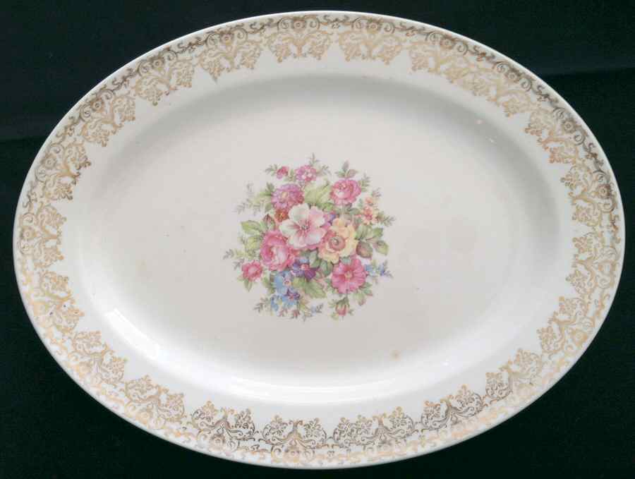 KNO1023 12" Oval Serving Platter by Edwin Knowles-1