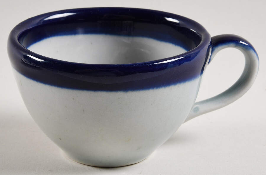 Guadalajara Blue Flat Cup by Ken Edwards Pottery-1
