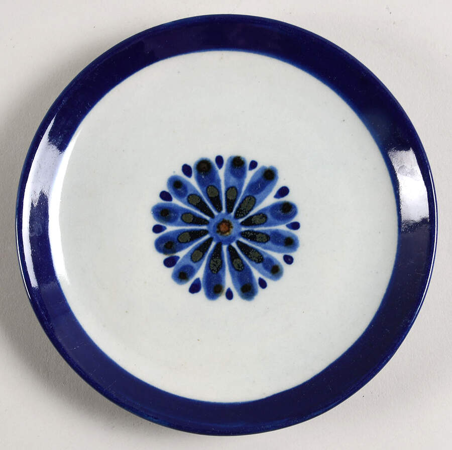 Guadalajara Blue Bread & Butter Plate by Ken Edwards Pottery-1