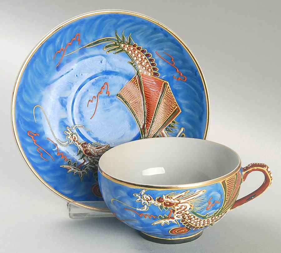 KUT293 Footed Cup & Saucer Set by Kutani-1