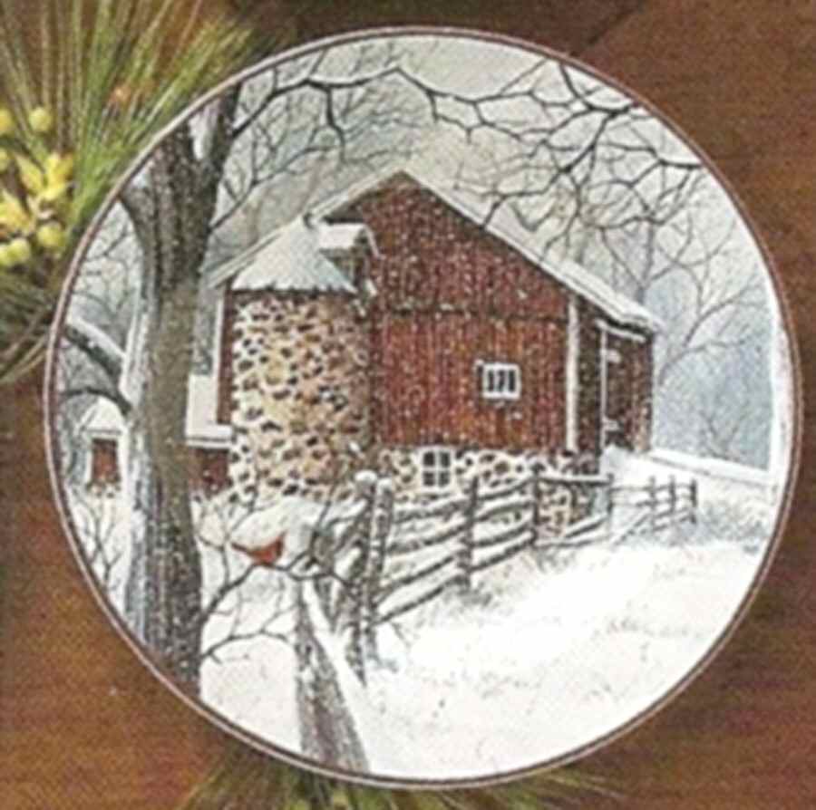 Country Homecoming Dessert/Pie Plate by Kathy Glasnap-1