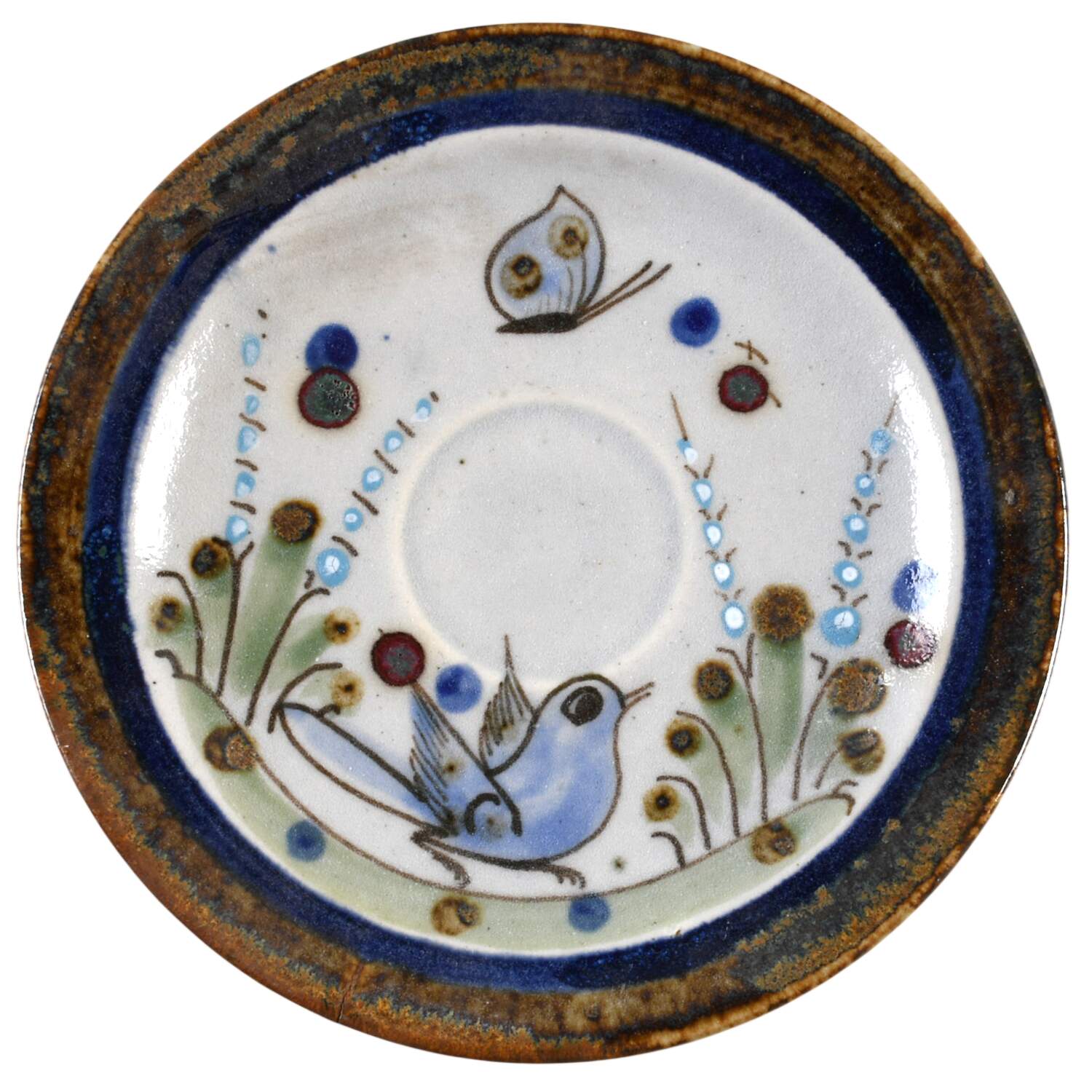 KE13 Saucer for Flat Cup by Ken Edwards Pottery-1