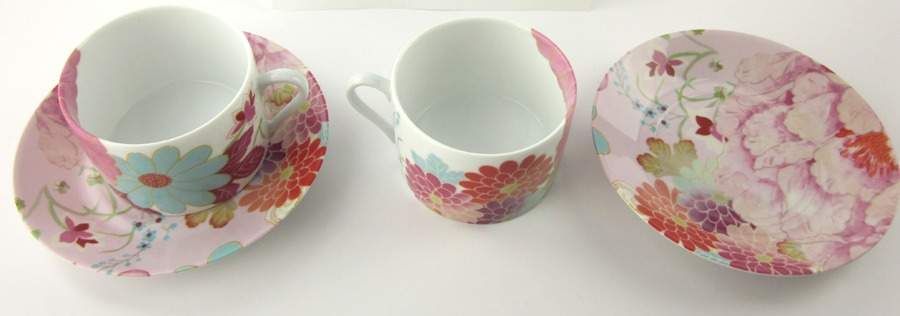 Akiko Flat Cup & Saucer Set by Kenzo-1