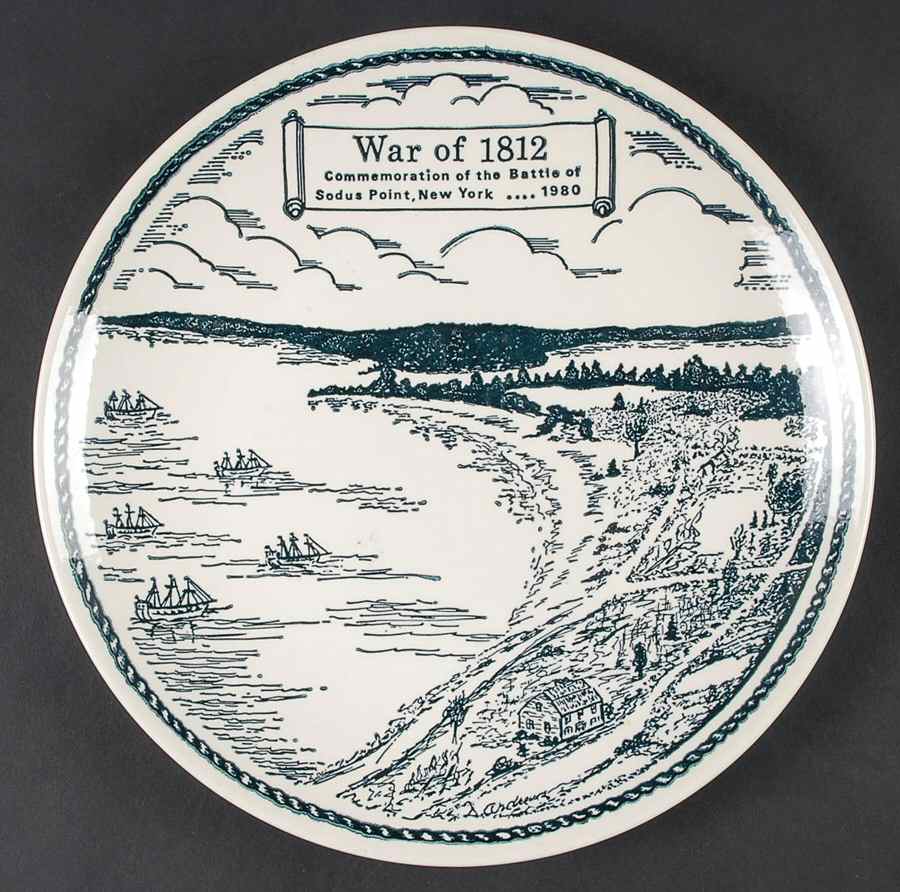 War of 1812 Dinner Plate by Kettlesprings Kilns-1