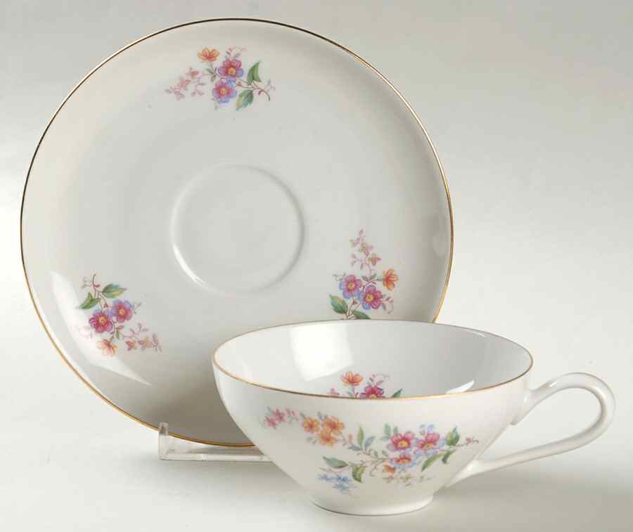 603 Flat Cup & Saucer Set by KPM-1