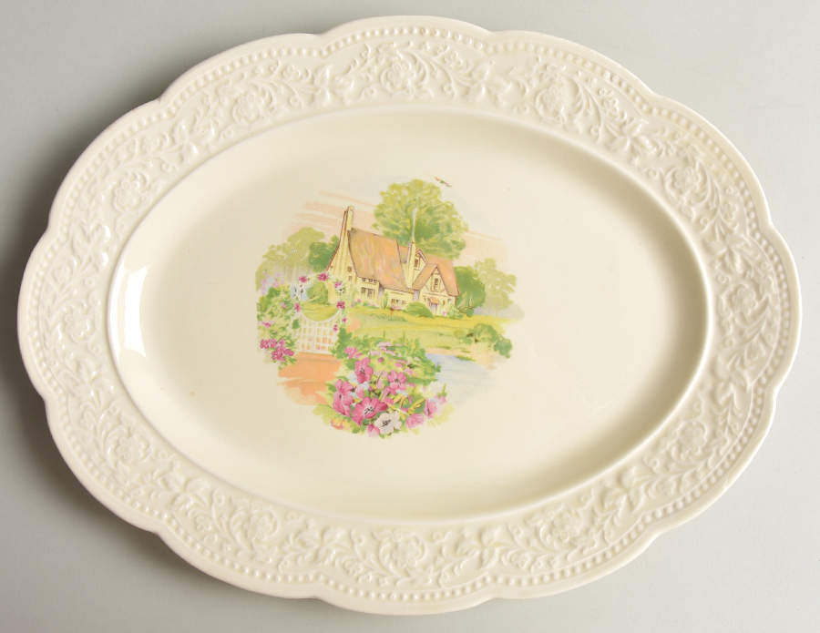 KNO1078 13" Oval Serving Platter by Edwin Knowles-1