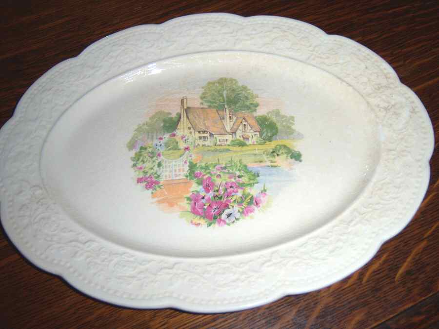 KNO1078 14" Oval Serving Platter by Edwin Knowles-1