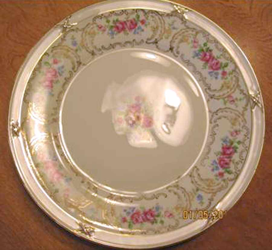 Beauty Rose Dinner Plate by KPM-1