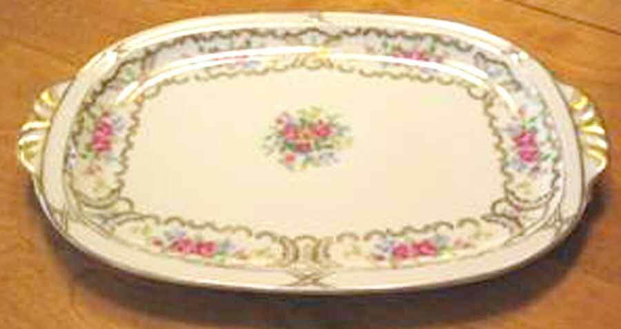 Beauty Rose 13" Oval Serving Platter by KPM-1