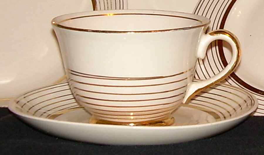 KNO1101 Footed Cup & Saucer Set by Edwin Knowles-1