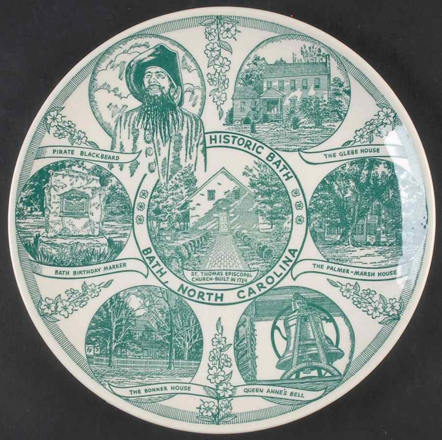 Bath North Carolina Dinner Plate by Kettlesprings Kilns-1