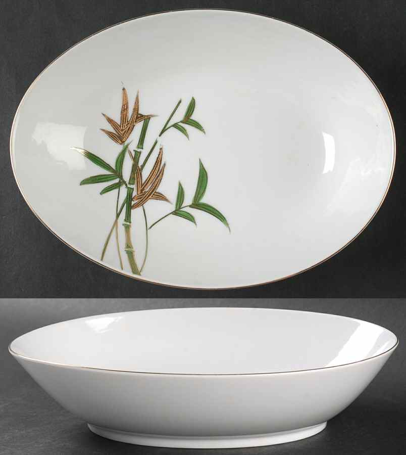 KUT325 10" Oval Vegetable Bowl by Kutani-1