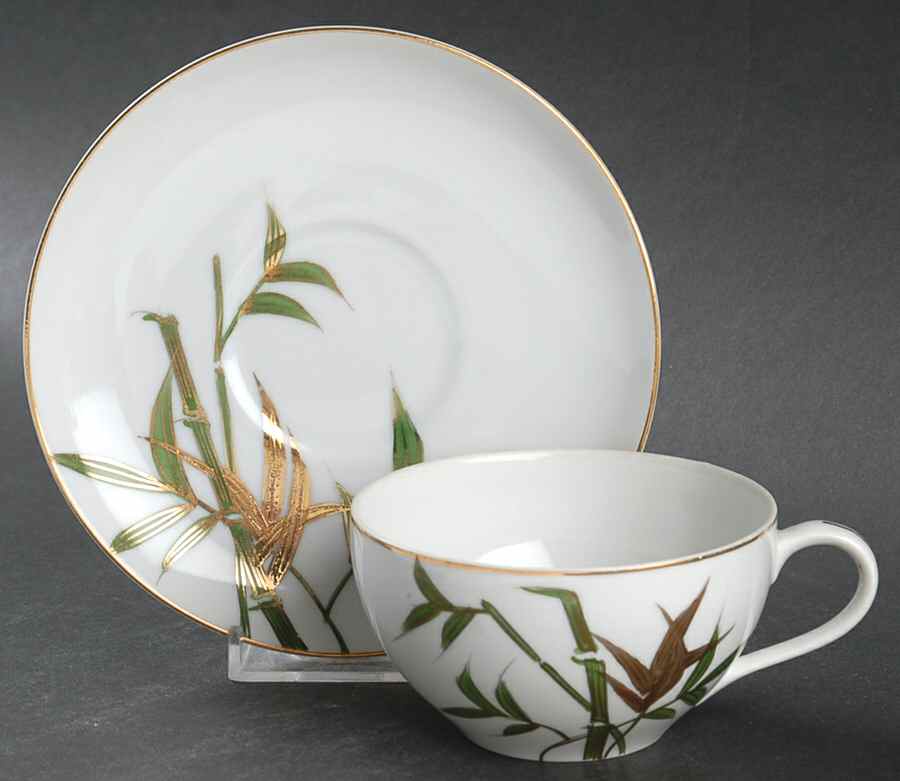 KUT325 Flat Cup & Saucer Set by Kutani-1