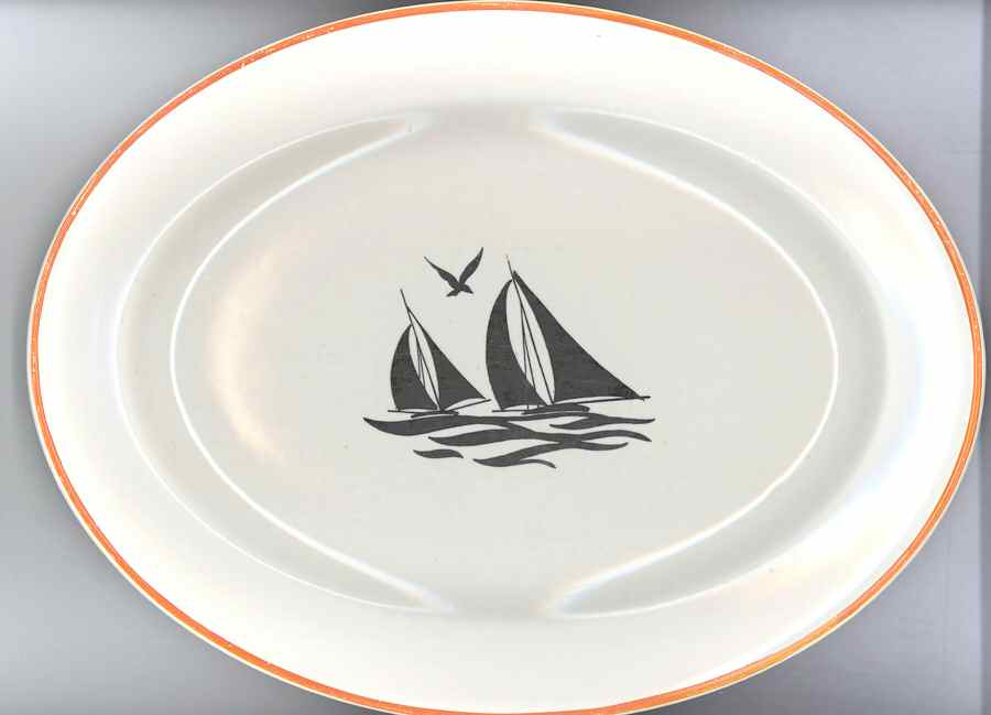 KNO1204 14" Oval Serving Platter by Edwin Knowles-1