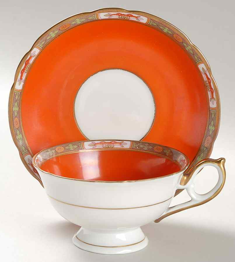1880 Footed Cup & Saucer Set by Koenigszelt-1