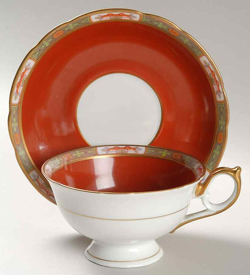 1880 Footed Cup & Saucer Set by Koenigszelt-1