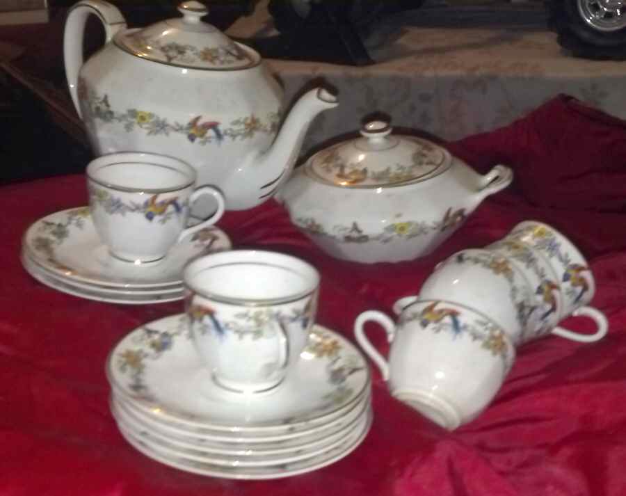 KNO1206 Footed Cup & Saucer Set by Edwin Knowles-1