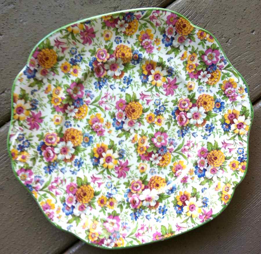 KNT50 Square Salad Plate by James Kent (England)-1