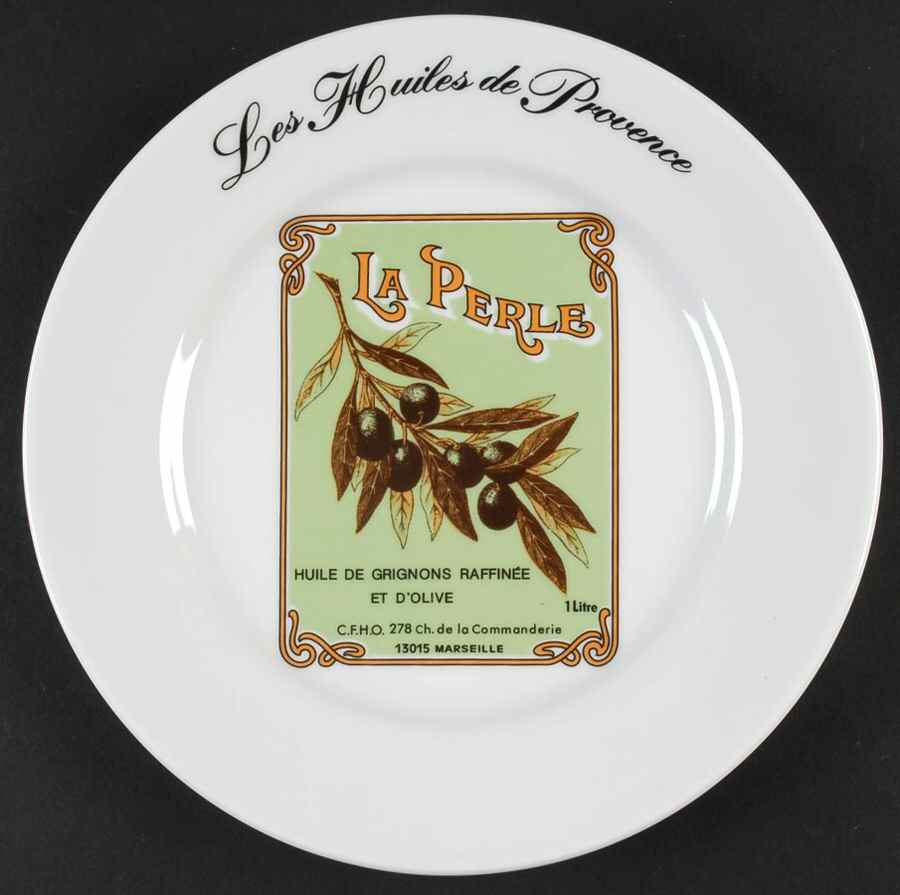 Les Huiles de Provence Salad/Dessert Plate by Kiss That Frog-1