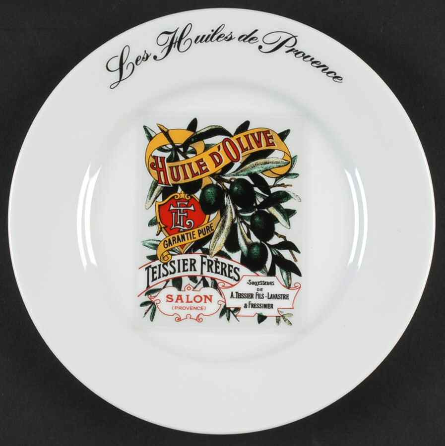 Les Huiles de Provence Salad/Dessert Plate by Kiss That Frog-1