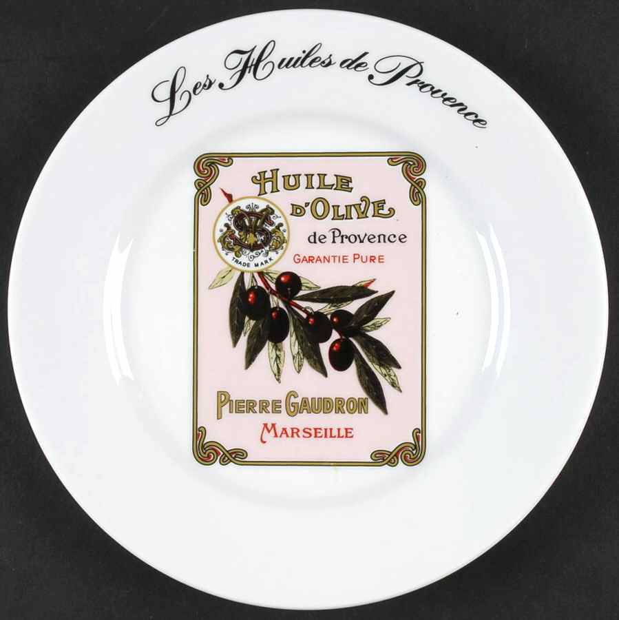 Les Huiles de Provence Salad/Dessert Plate by Kiss That Frog-1