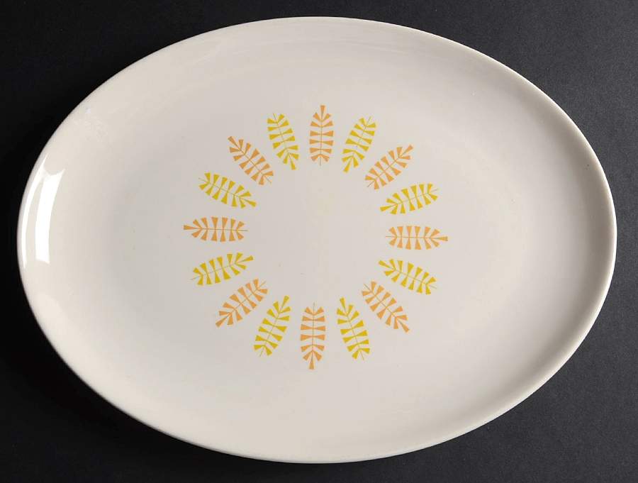 Leaf Dance 12" Oval Serving Platter by Edwin Knowles-1
