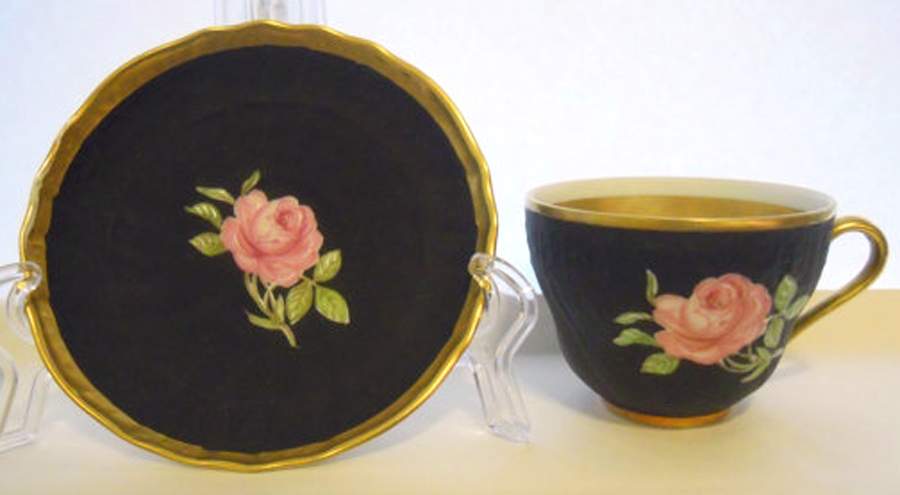 JKW113 Flat Cup & Saucer Set by JKW Bavaria-1