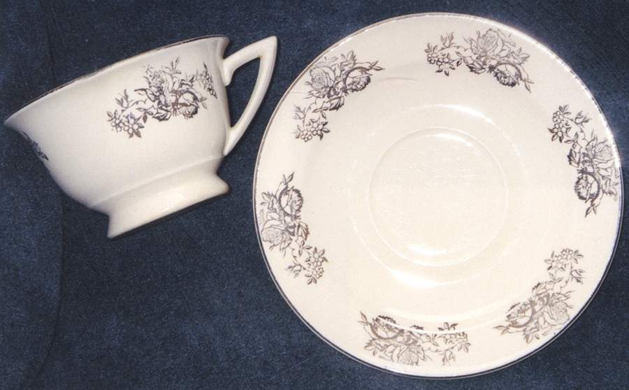 KNO1228 Footed Cup & Saucer Set by Edwin Knowles-1