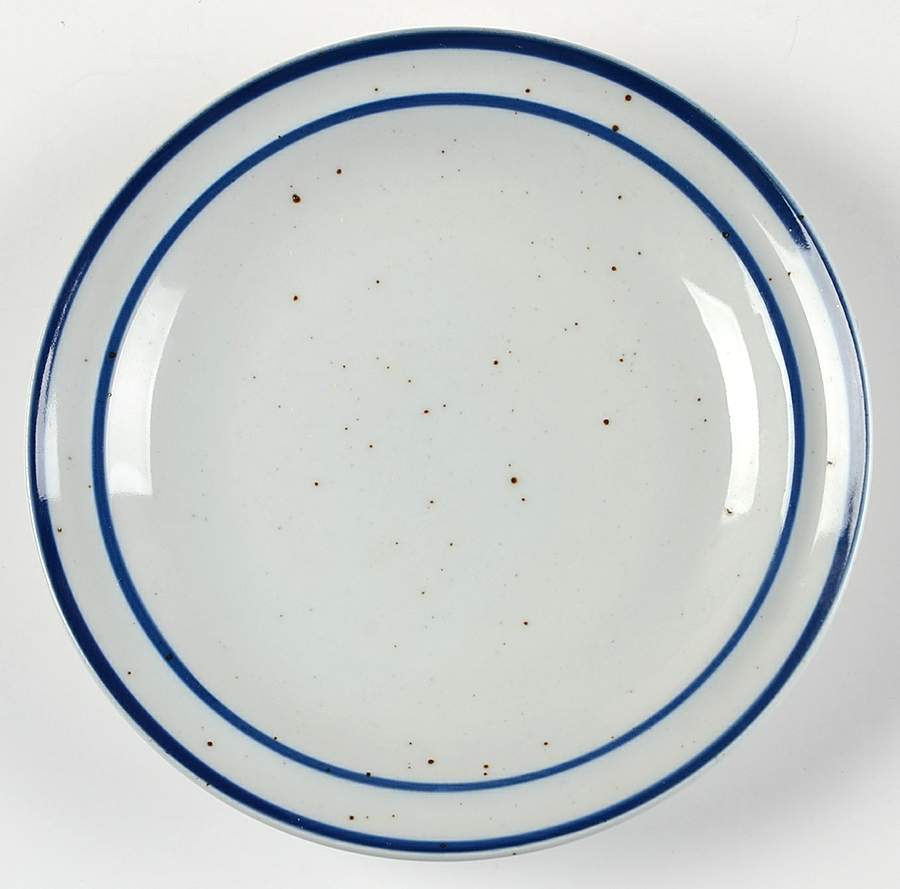 Stone Age Blue Bread & Butter Plate by Knobler-1