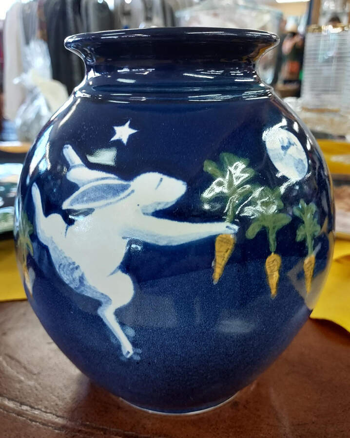 Rabbits 7" Vase by Karen Howell-1
