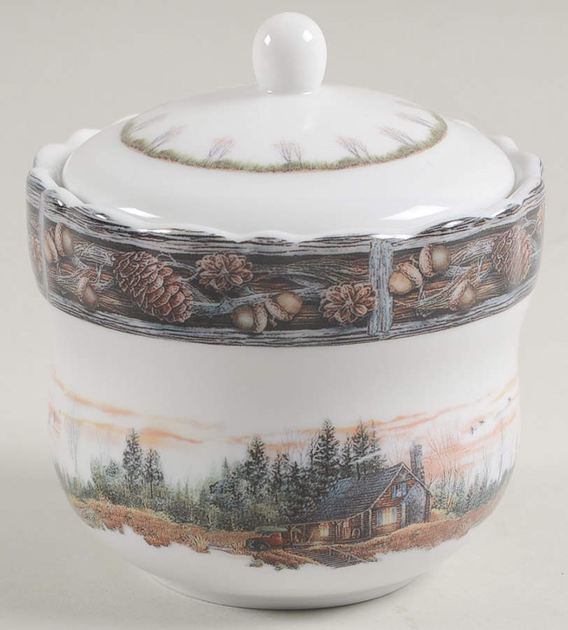 Hunting Lodge, The Sugar Bowl & Lid by Franklin Mint-1