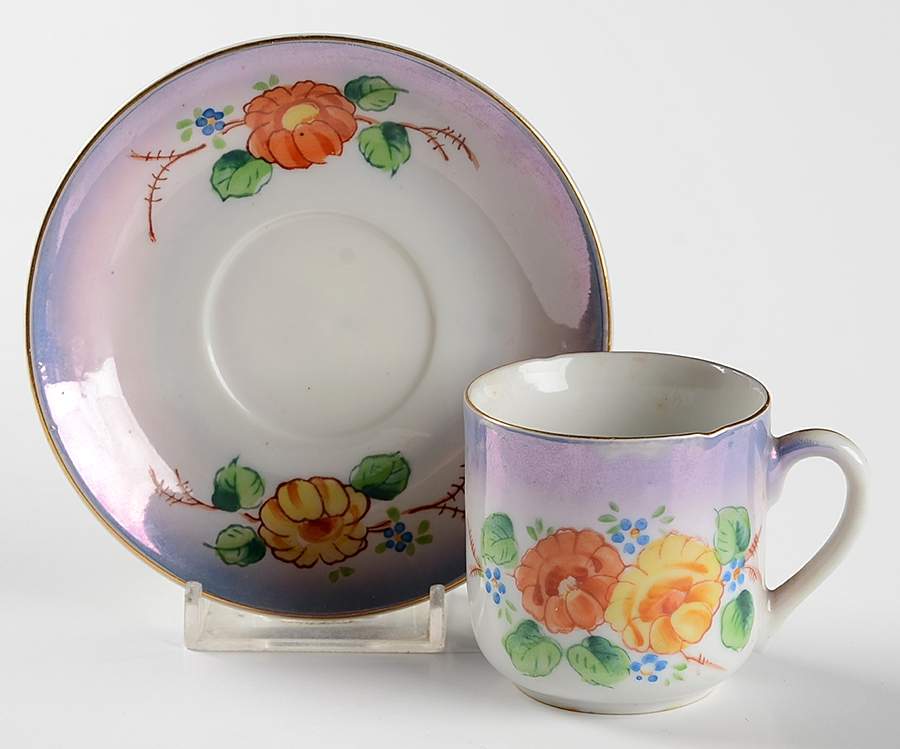 KON136 Flat Demitasse Cup & Saucer Set by Kongo-1
