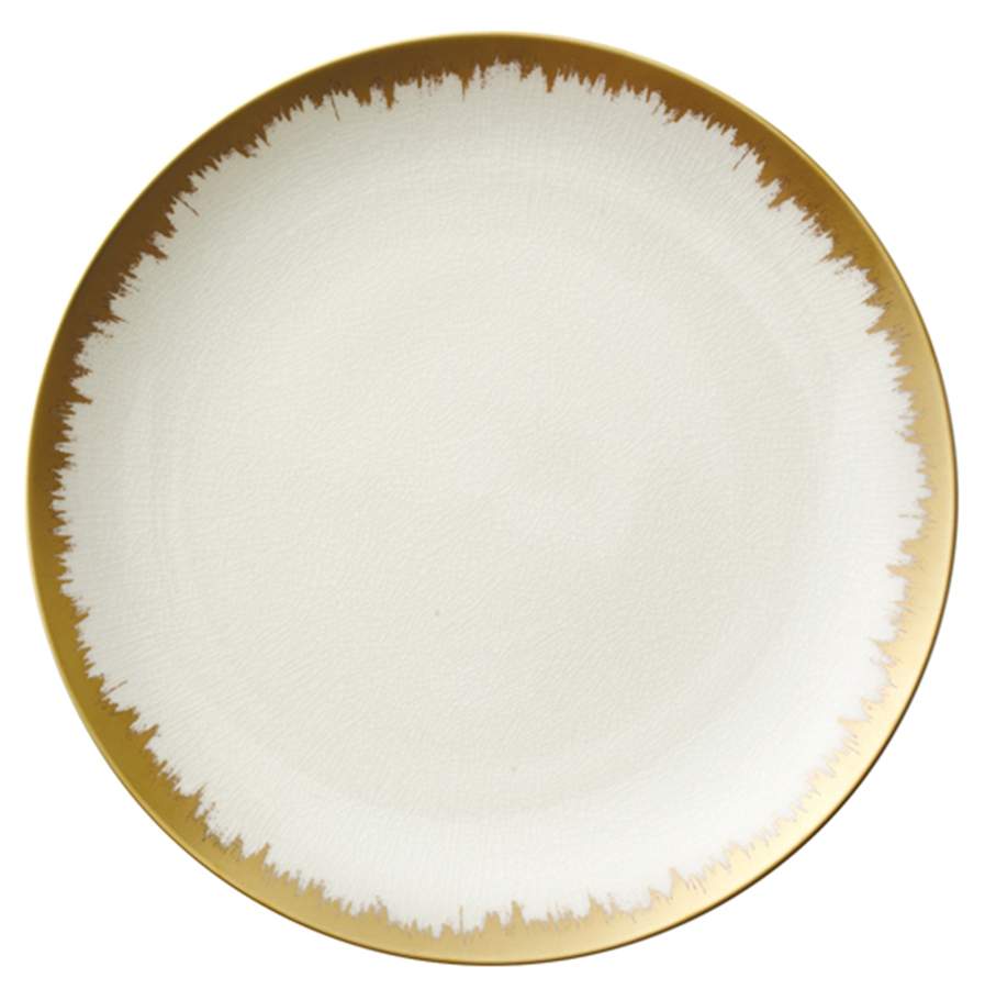 Aura Opal Gold Brushstroke Dinner Plate by Kim Seybert-1
