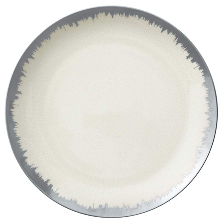 Aura Opal Platinum Brushstroke Dinner Plate by Kim Seybert-1