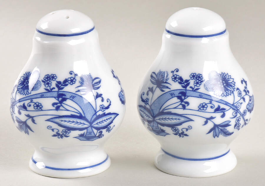 Blo1 (Swirled) Salt & Pepper Set by Korona (Poland)-1