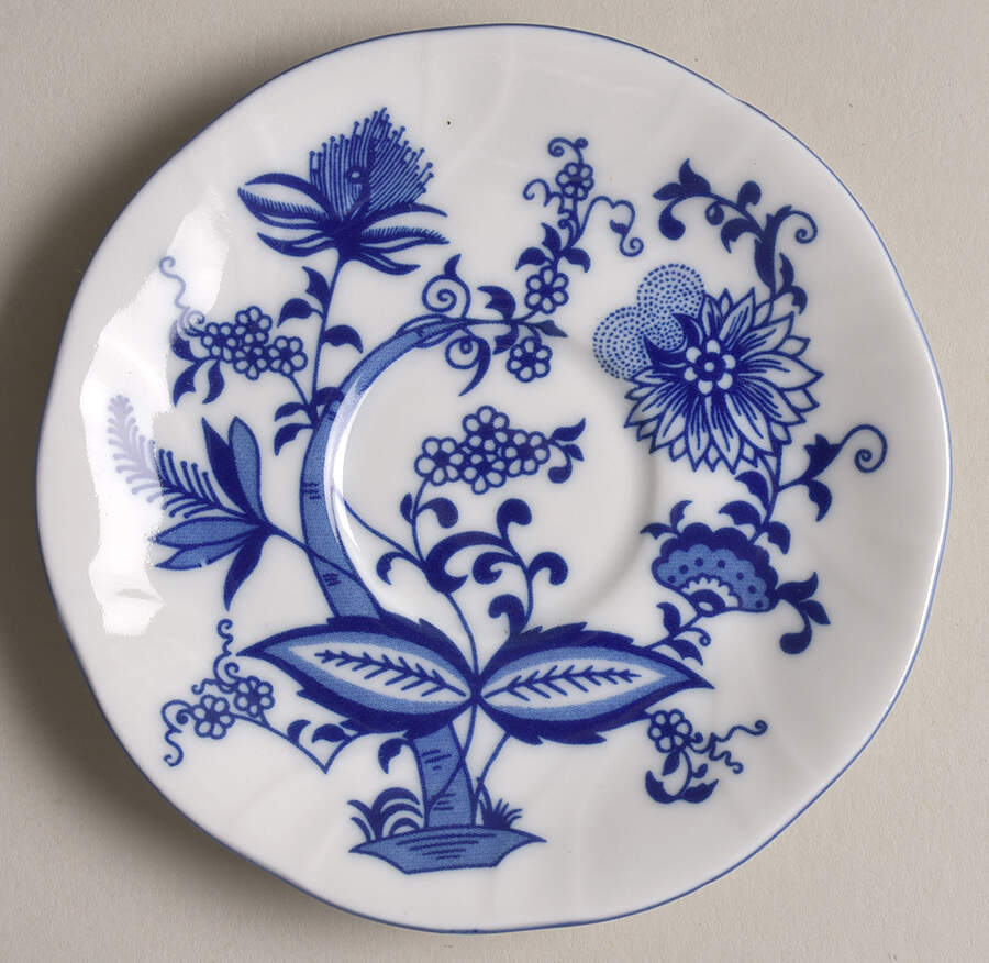 Blo1 (Swirled) Saucer for Demitasse Cup by Korona (Poland)-1