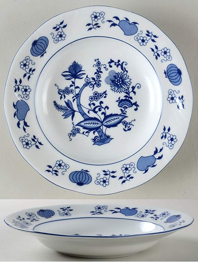 Blo1 (Swirled) Rim Soup Bowl by Korona (Poland)-1
