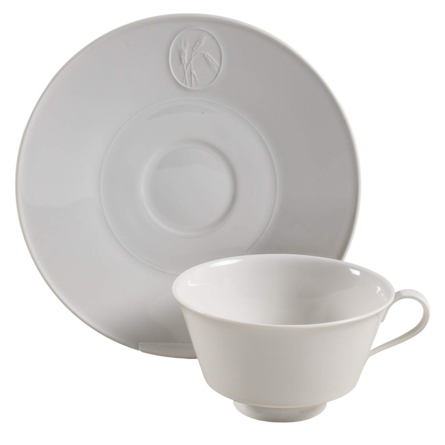 Urania White Footed Cup & Saucer Set by KPM-1
