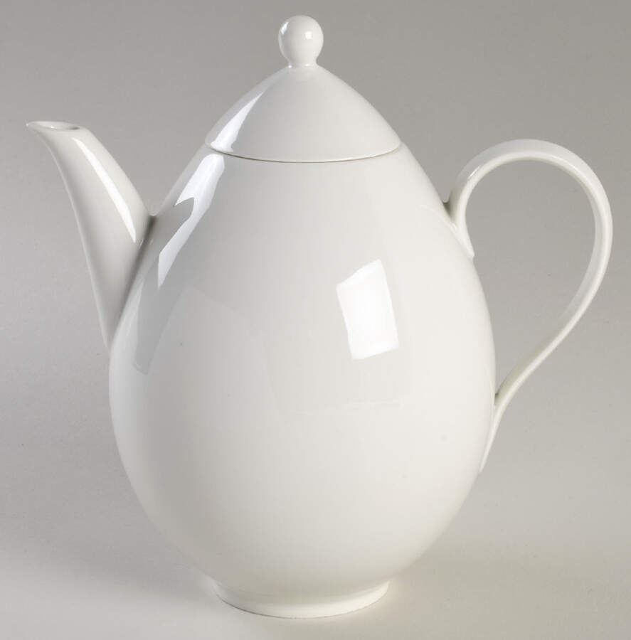 Urbino White Coffee Pot & Lid by KPM-1