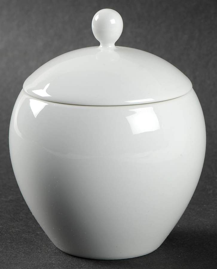 Urbino White Small Sugar Bowl & Lid by KPM-1