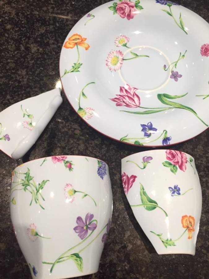 KNZ1 Flat Cup & Saucer Set by Kenzo-1