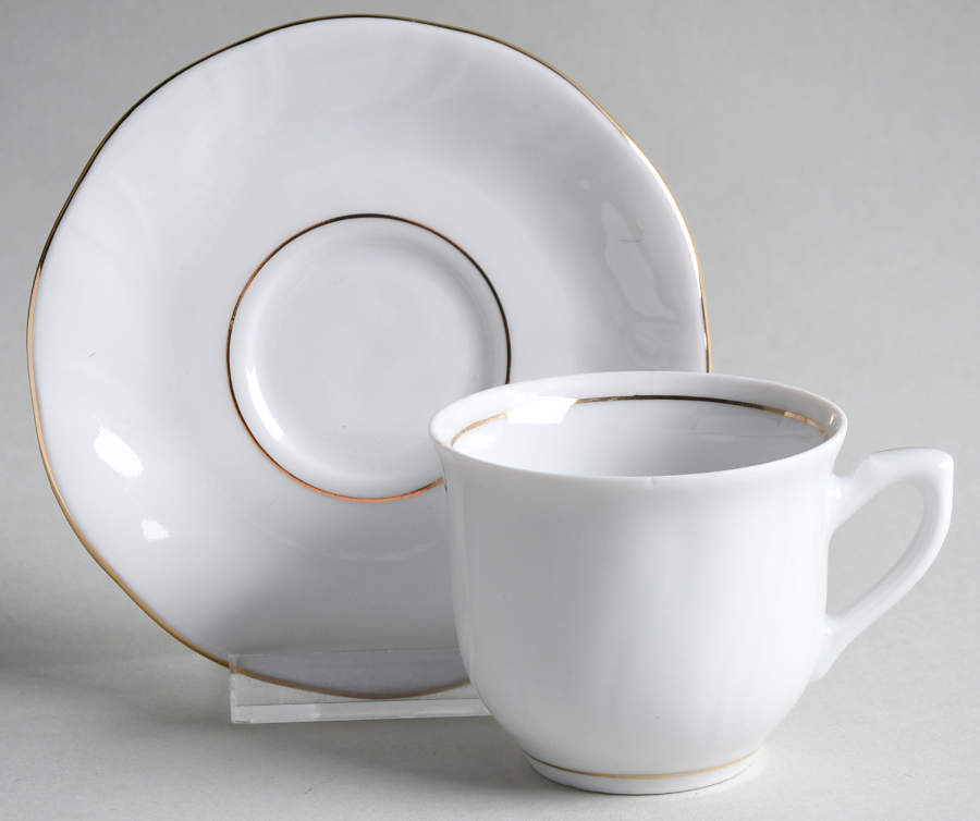 KRA2 Flat Demitasse Cup & Saucer Set by Korona (Poland)-1
