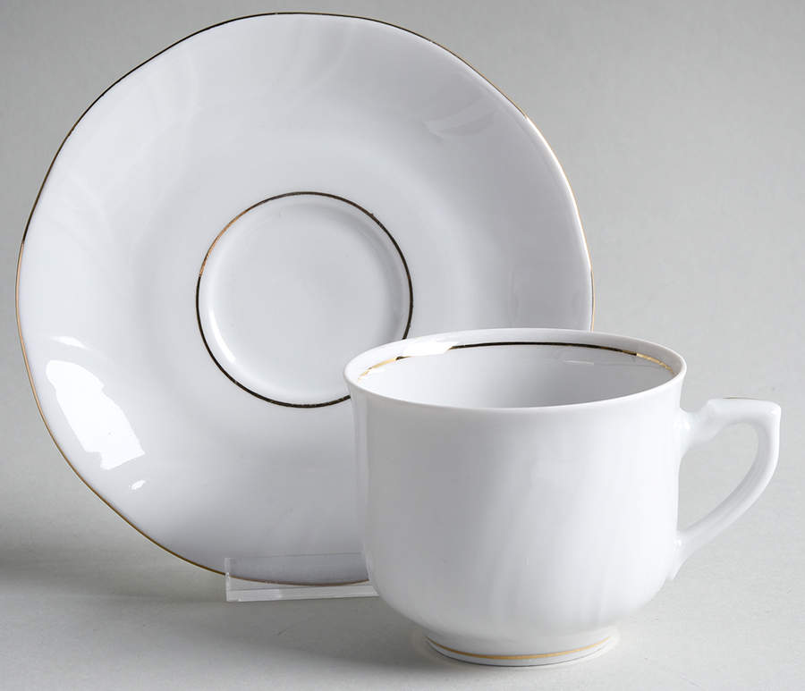 KRA2 Flat Cup & Saucer Set by Korona (Poland)-1