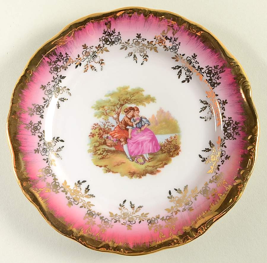 KU2 Red Bread & Butter Plate by Kunst-1