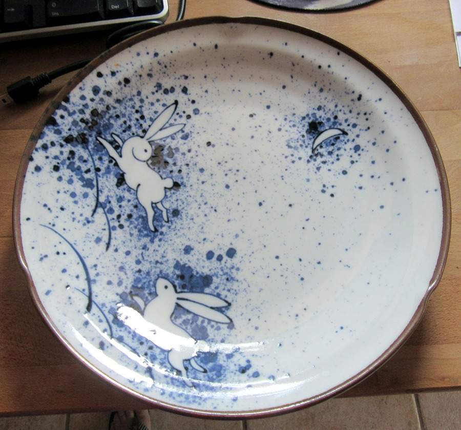 Moon Rabbit Luncheon Plate by Kotobuki (Japan)-1