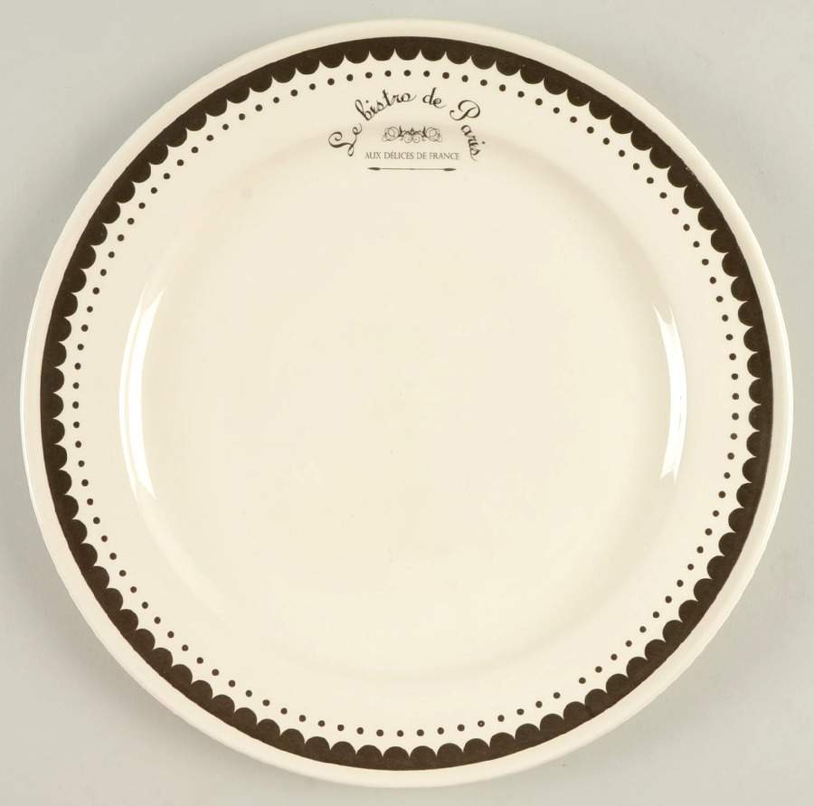 Le Bistro de Paris Dinner Plate by Kiss That Frog-1
