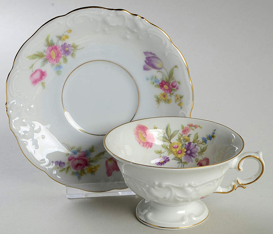 KPM317 Footed Cup & Saucer Set by KPM-1